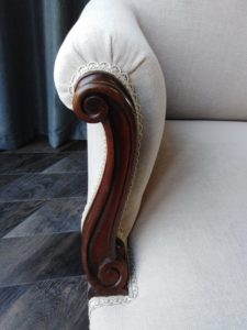 accoudoir fauteuil anglais