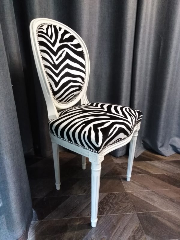 chaise Zèbre Louis XVI