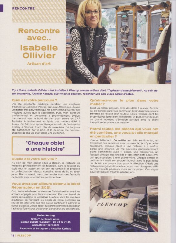 interview PLESCOP MAG Hiver 2023